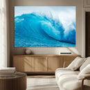 Big Ocean Surfing Wave Wall Art Canvas Print
