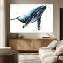 Watercolor Whale Wall Art Canvas Print by MyGreatCanvas | Canvas Wall Art Prints | Photo Prints & Wall Decor