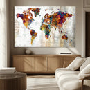 Vintage World Map Canvas Wall Art Print, Warm Tone Global by MyGreatCanvas | Canvas Wall Art Prints | Photo Prints & Wall Decor