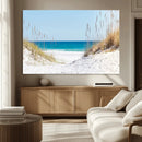 Serene Coastal Dune Path with Ocean View, 3-Panel Beach