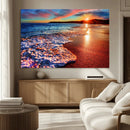 Colorful Coastal Sunset on the Beach Canvas Print, Ocean