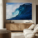 Ocean Wave at Sunset Canvas Art, Large Wall Print of Vibrant