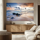 Serene Weather On The Beach Wall Art Canvas Print