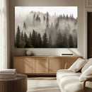 Foggy Mountain Wall Art | 3-Panel Foggy Forest and Mountain