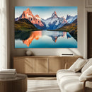 Landscape Mountain and Lake View Wall Art Canvas Print
