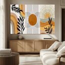 Modern Boho Sun and Leaf Abstract Art – 3-Panel Giclée by MyGreatCanvas | Canvas Wall Art Prints | Photo Prints & Wall Decor