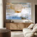 Blue Multi Panel Abstract Wall Art Canvas, Abstract Blue and