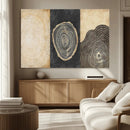 Tree Rings Canvas Wall Art Print – Minimalist Natural