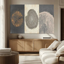 Boho Tree Ring Wall Art, Modern Minimalist Wood Grain