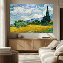 Wheatfield With Cypresses By Van Gogh Painting Wall Art