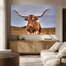 Texas Longhorn Wall Art Print, Framed Longhorn Cow Wall Art