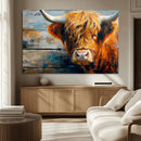 Highland Cow Abstract Canvas Wall Art – Bold Farmhouse