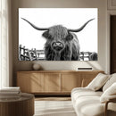 Longhorn Canvas Print, Bighorn Cow Wall Art Canvas Print