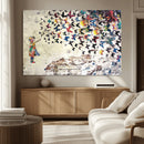 Banksy Wall Art - Banksy Girl Butterfly Graffiti Wall Art