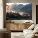 Foggy Mountain Canvas Print Forest Wall Art