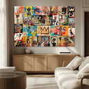 Abstract Art Collage Wall Art Canvas Print – Framed, Ready