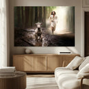 Jesus Canvas Wall Art - Jesus Running After Lost Lamb, by MyGreatCanvas | Canvas Wall Art Prints | Photo Prints & Wall Decor