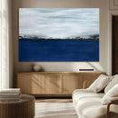 Navy Blue Abstract Wall Art Canvas Print