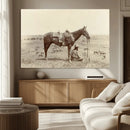Cowboy Wall Art - Western Horse Canvas Print - Vintage