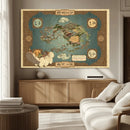 Avatar Wall Art: The Last Airbender Vintage Map - Wall Art