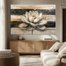 Abstract Lotus Flower Wall Art Canvas Print, Meditation Yoga