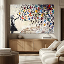 Banksy Graffiti Wall Art Canvas Print: Girl Releasing