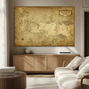 Vintage Game of Thrones Map Wall Art | Westeros and Essos