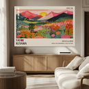 Yayoi Kusama Landscape Canvas Print, Vibrant Floral Mountain Art Print, Framed Botanical Wall Art - by MyGreatCanvas | Canvas Wall Art Prints | Photo Prints & Wall Decor