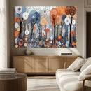 Abstract Winter Landscape Canvas Wall Art Print - Large