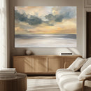 Modern Coastal Artwork with Vibrant Abstract Ocean Waves