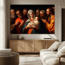 Religious Canvas Wall Art Print - Madonna and Child with