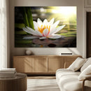 Lotus Flower Wall Art Canvas Print, Water Lily Large Wall