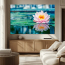 Lotus Flower Wall Art Canvas Print, Water Lily Large Wall
