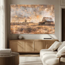Rustic Farmhouse Wall Art Canvas Print | Barn and Field