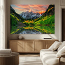 Maroon Bells Lake Wall Art Canvas Print – Framed Majestic