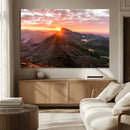 Mountain Sunrise Wall Art – Framed Alpine Ridge Canvas by MyGreatCanvas | Canvas Wall Art Prints | Photo Prints & Wall Decor