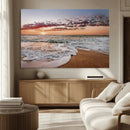Ocean Sunset Wall Art Canvas Print – Framed Sandy Shore