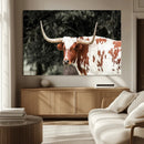 Texas Longhorn Wall Art Canvas Print – Framed Spotted Bull by MyGreatCanvas | Canvas Wall Art Prints | Photo Prints & Wall Decor