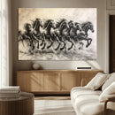 Running Horses Wall Art Canvas Print – Framed Monochrome by MyGreatCanvas | Canvas Wall Art Prints | Photo Prints & Wall Decor