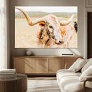 Texas Longhorn Wall Art Canvas Print – Framed Speckled Cow by MyGreatCanvas | Canvas Wall Art Prints | Photo Prints & Wall Decor