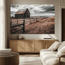 Rustic Barn Wall Art Canvas Print – Framed Moody Field Scene by MyGreatCanvas | Canvas Wall Art Prints | Photo Prints & Wall Decor