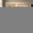 Wood Mountain Wall Art Canvas Print – Framed Boho Abstract