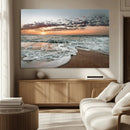 Ocean Sunset Wall Art Canvas Print – Framed Beach Waves