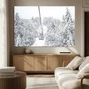 Snowy Ski Lift Wall Art – Framed Winter Mountain Canvas by MyGreatCanvas | Canvas Wall Art Prints | Photo Prints & Wall Decor