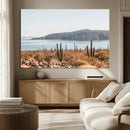Desert Lake Wall Art – Framed Cactus Mountain Canvas by MyGreatCanvas | Canvas Wall Art Prints | Photo Prints & Wall Decor