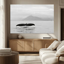 Whale Tail Wall Art – Framed Black White Ocean Canvas by MyGreatCanvas | Canvas Wall Art Prints | Photo Prints & Wall Decor