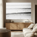 Black White Ocean Wall Art Canvas Print – Framed Coastal by MyGreatCanvas | Canvas Wall Art Prints | Photo Prints & Wall Decor