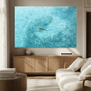 Fish Swarm Wall Art Canvas Print – Framed Aerial Shark and by MyGreatCanvas | Canvas Wall Art Prints | Photo Prints & Wall Decor