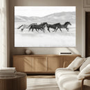 Wild Horses Running Wall Art Canvas Print, Framed Black by MyGreatCanvas | Canvas Wall Art Prints | Photo Prints & Wall Decor