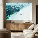 Minimal Beach Wall Art – Framed Ocean Swimming Canvas by MyGreatCanvas | Canvas Wall Art Prints | Photo Prints & Wall Decor